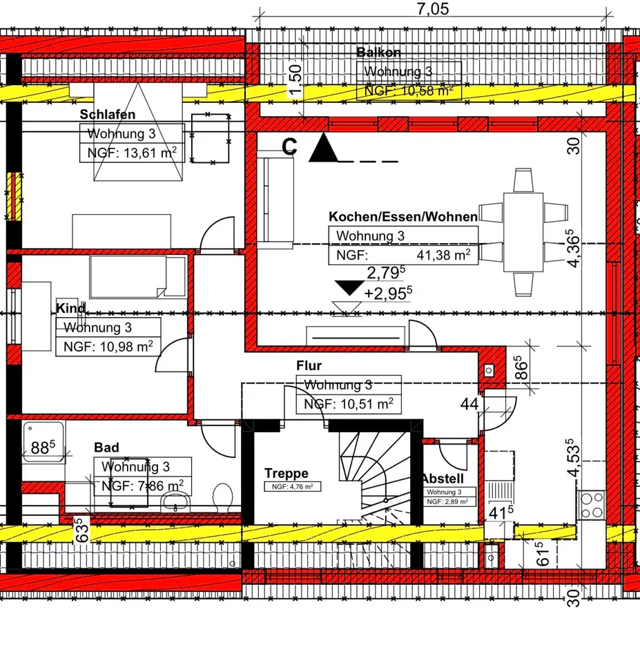 3 room apartment with 90 m² in Günzburg – Photo 3