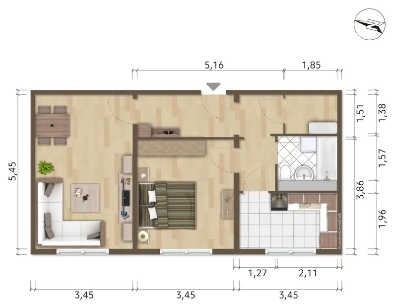 2 Zimmer Wohnung mit 54 m² in Hoyerswerda – Bild 5