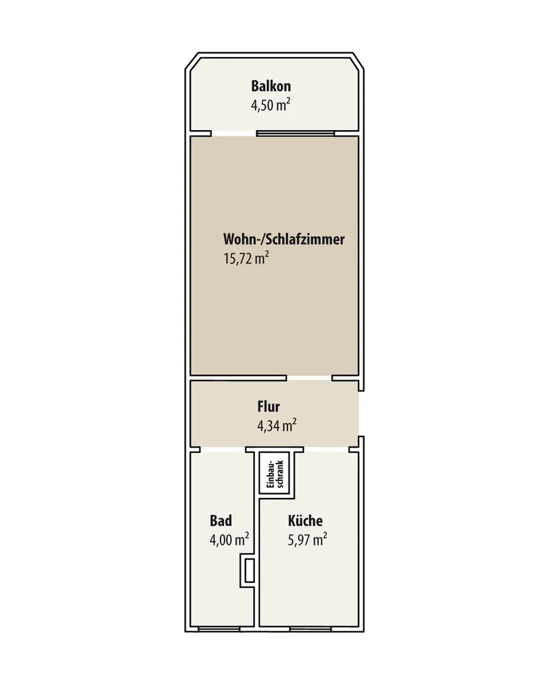 1 Zimmer Wohnung mit 34 m² in Gera – Bild 2