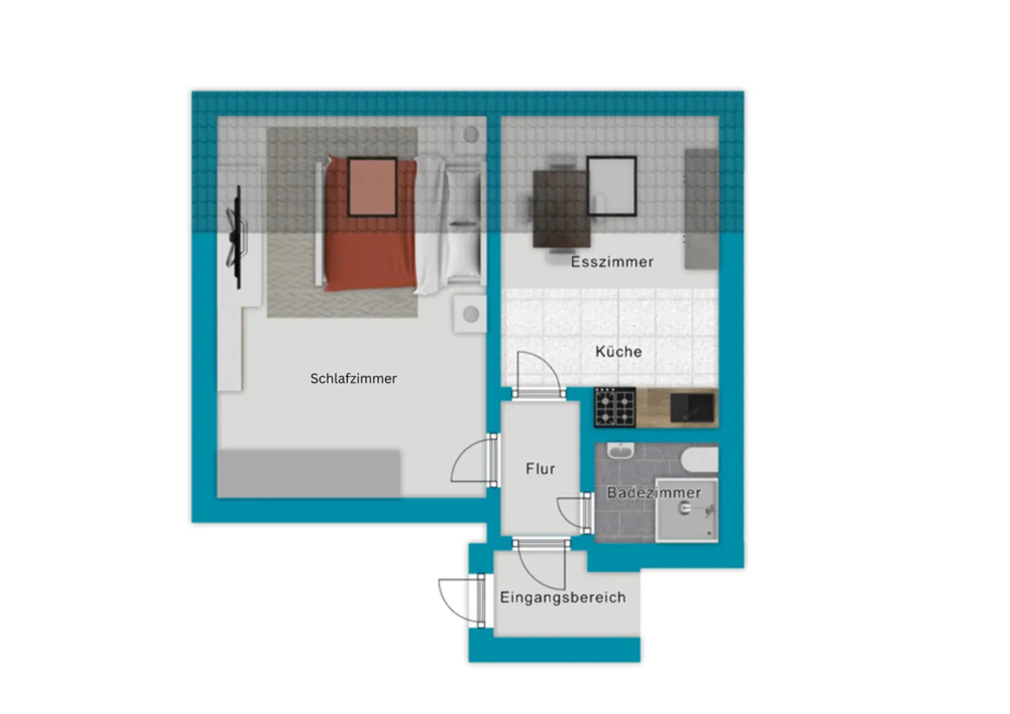 2 room apartment with 37 m² in Frankfurt am Main – Photo 12