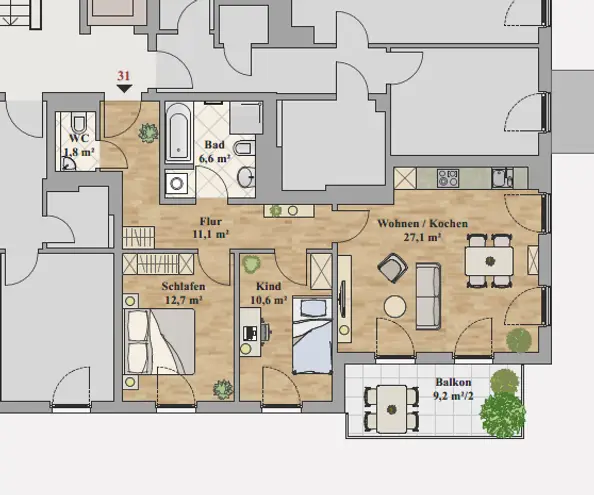 3 Zimmer Wohnung mit 75 m² in Dresden – Bild 11