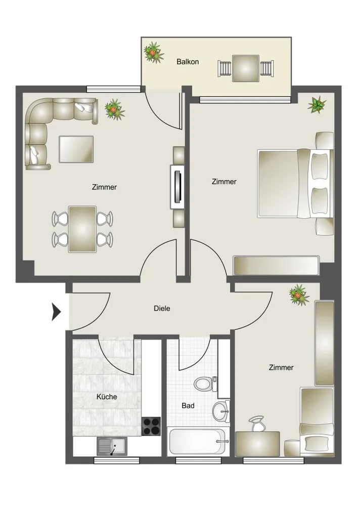 3 Zimmer Wohnung mit 59 m² in Bochum – Bild 4
