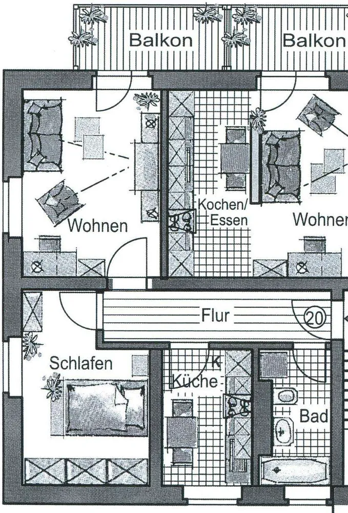 2 room apartment with 42 m² in Chemnitz – Photo 2