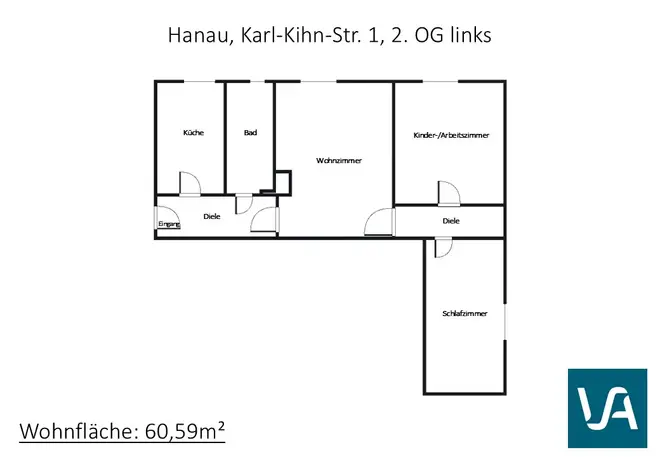 3 Zimmer Wohnung mit 61 m² in Hanau – Bild 8