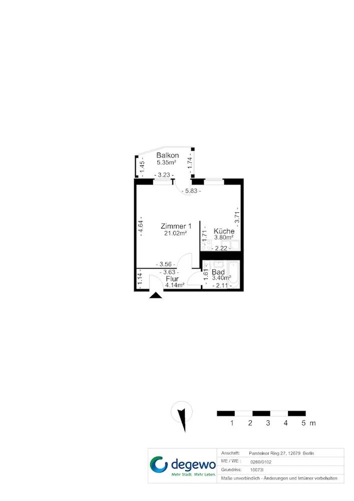 1 Zimmer Wohnung mit 34 m² in Berlin – Bild 7