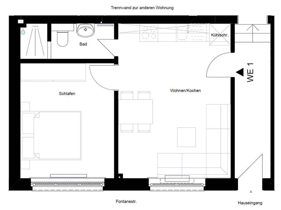 3 Zimmer Wohnung mit 51 m² in Duisburg – Bild 4