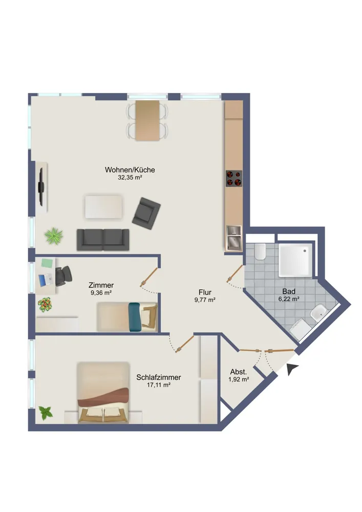 3 Zimmer Wohnung mit 77 m² in Hannover – Bild 9