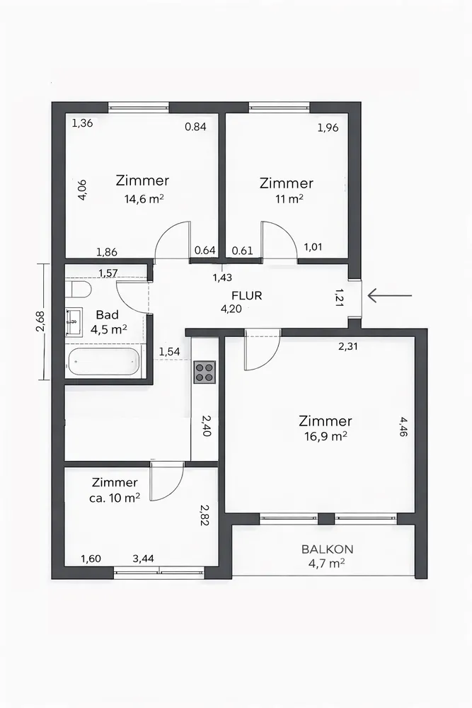 1 Zimmer Wohnung mit 15 m² in München – Bild 6