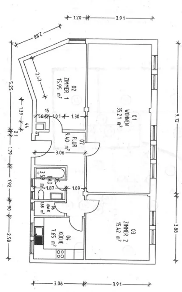 3 Zimmer Wohnung mit 89 m² in Bremen – Bild 2