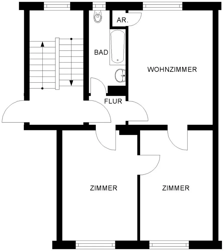 2 Zimmer Wohnung mit 60 m² in Bochum – Bild 1