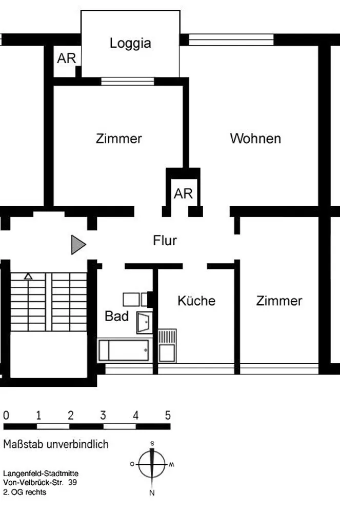 3 Zimmer Wohnung mit 64 m² in Langenfeld – Bild 2