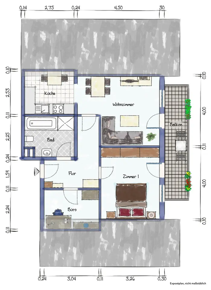 3 Zimmer Wohnung mit 59 m² in Bühl – Bild 3