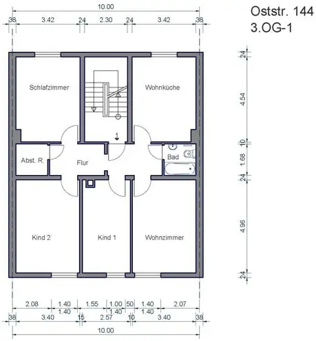5 Zimmer Wohnung mit 91 m² in Duisburg – Bild 1