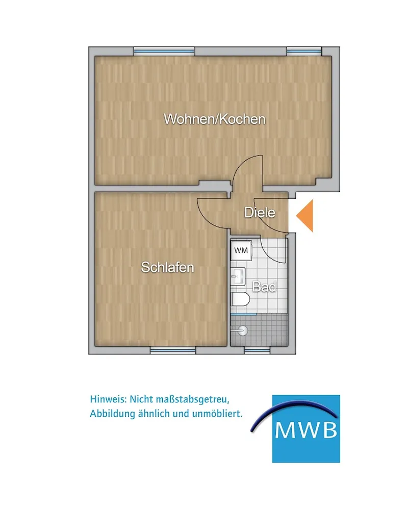 1 Zimmer Wohnung mit 44 m² in Mülheim an der Ruhr – Bild 1