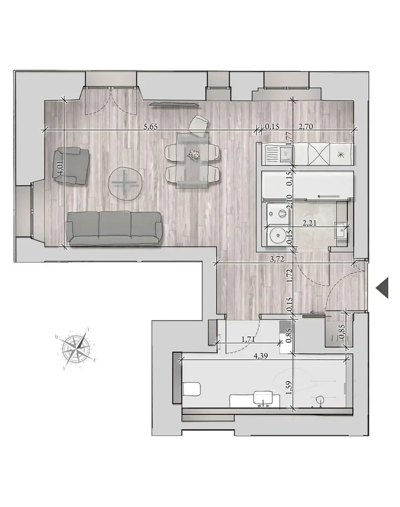 1 Zimmer Wohnung mit 49 m² in Köln – Bild 9