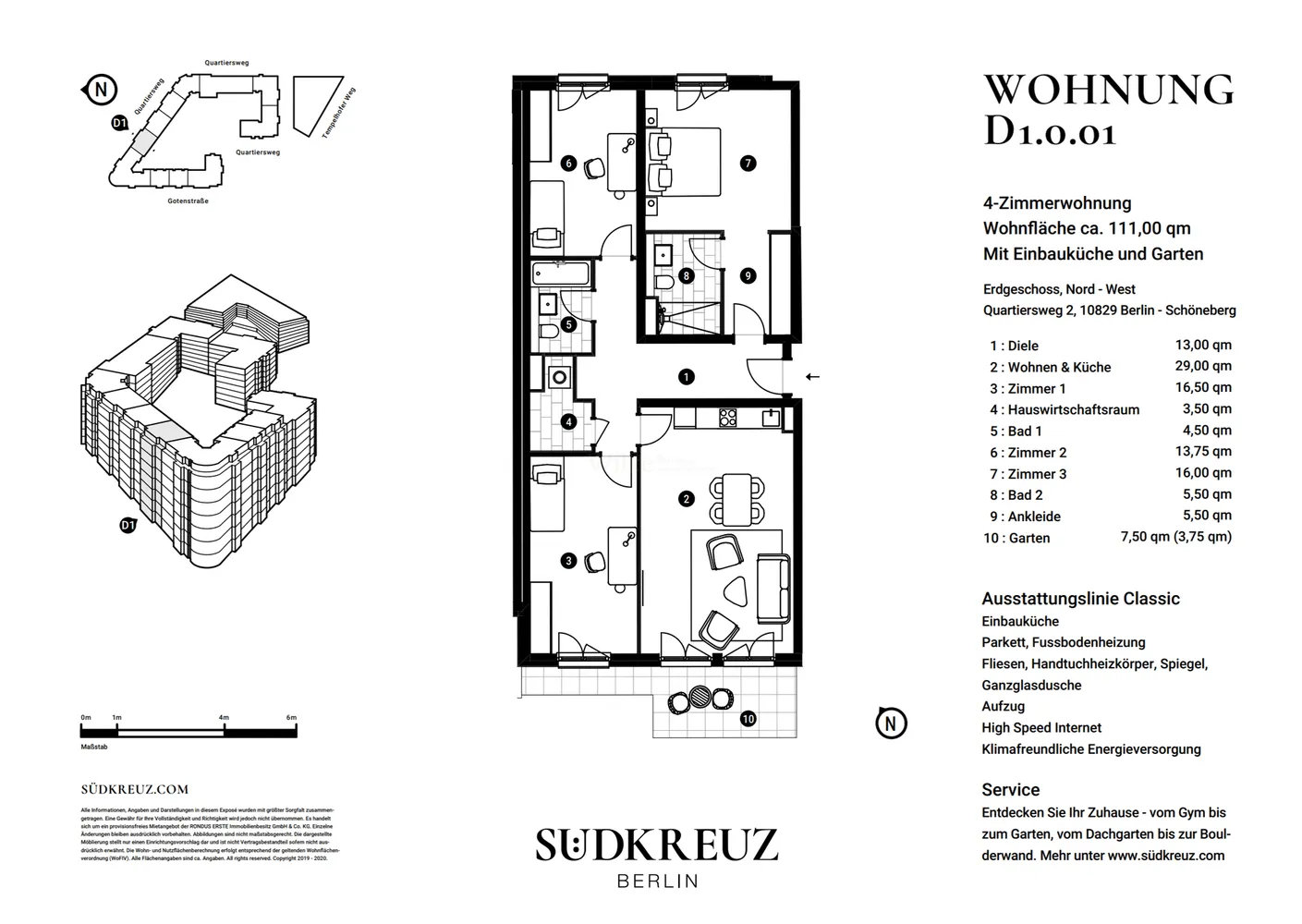 4 Zimmer Wohnung mit 111 m² in Berlin – Bild 2