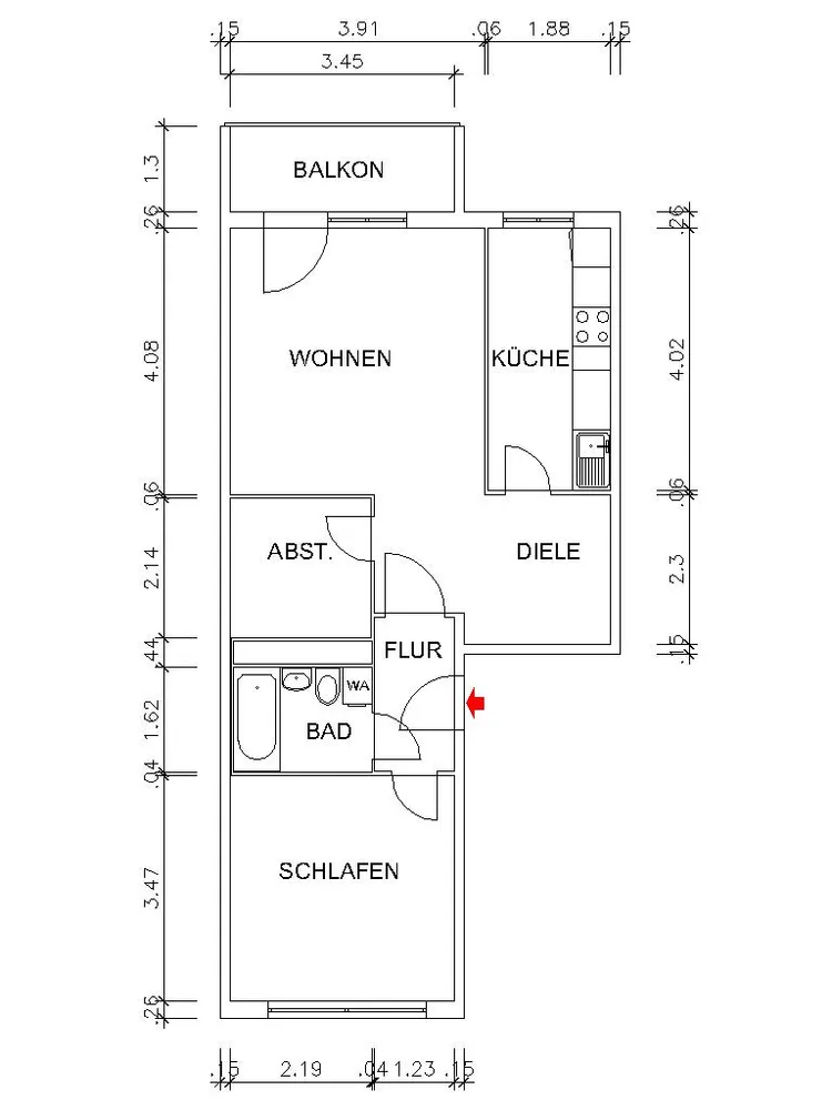 2 Zimmer Wohnung mit 56 m² in Chemnitz – Bild 1