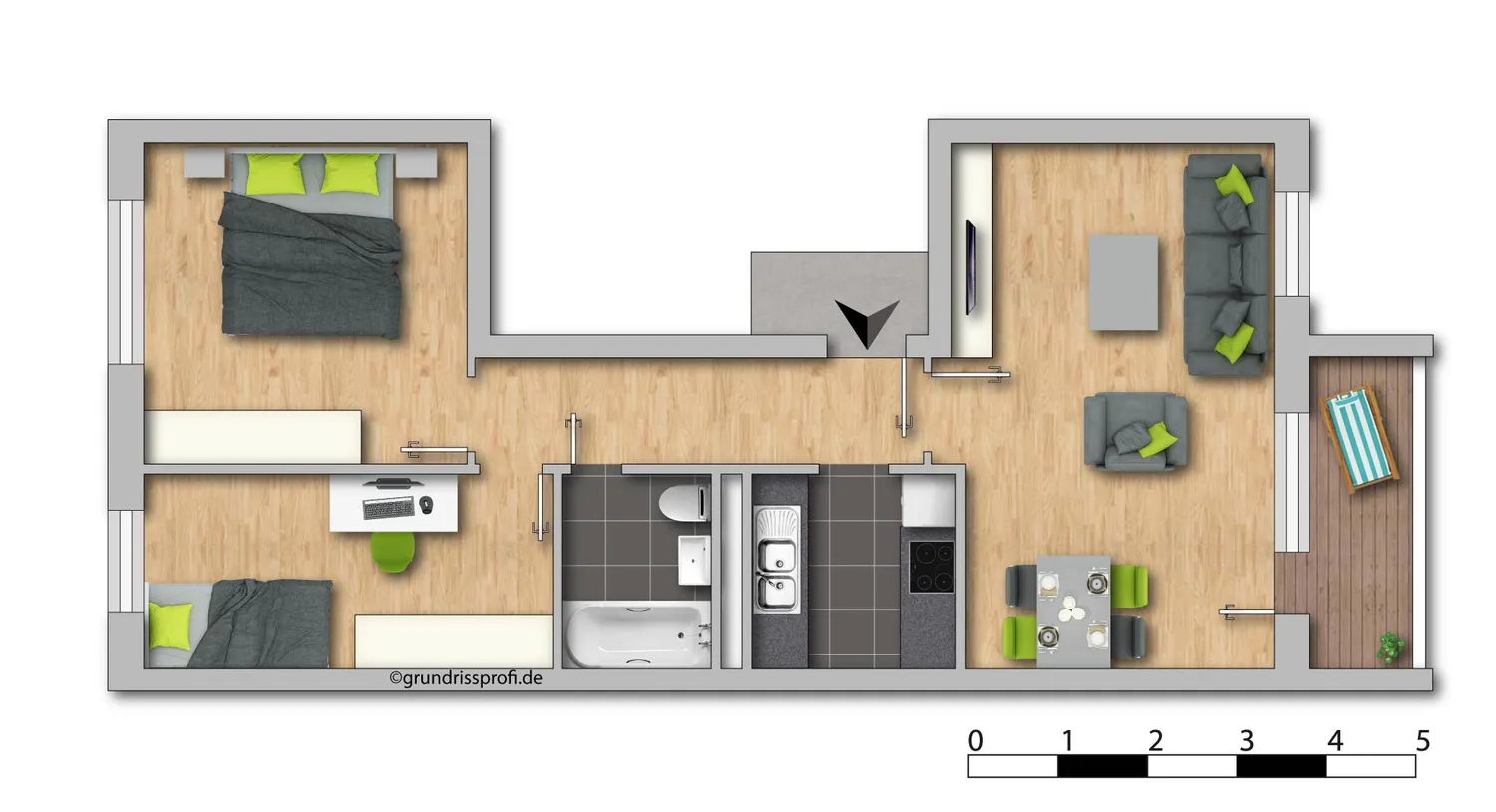 3 room apartment with 61 m² in Eisenach – Photo 1