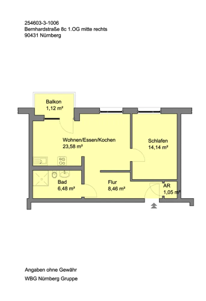 2 Zimmer Wohnung mit 55 m² in Nürnberg – Bild 12
