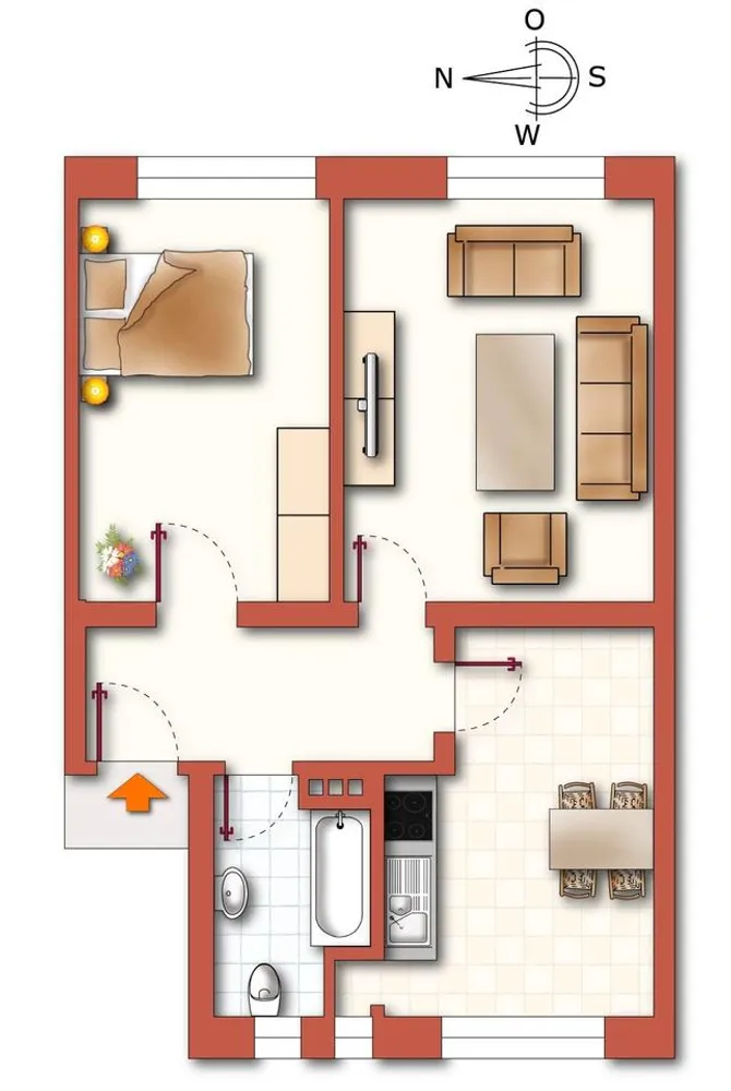 2 room apartment with 46 m² in Berlin – Photo 5