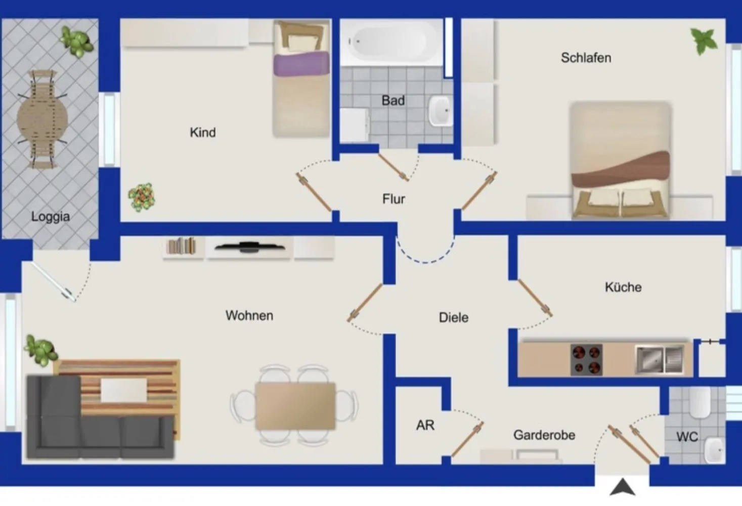 3 Zimmer Wohnung mit 78 m² in Nürnberg – Bild 4