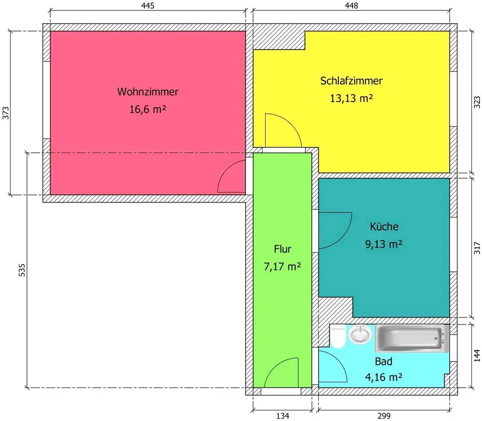 2 Zimmer Wohnung mit 49 m² in Mittweida – Bild 5