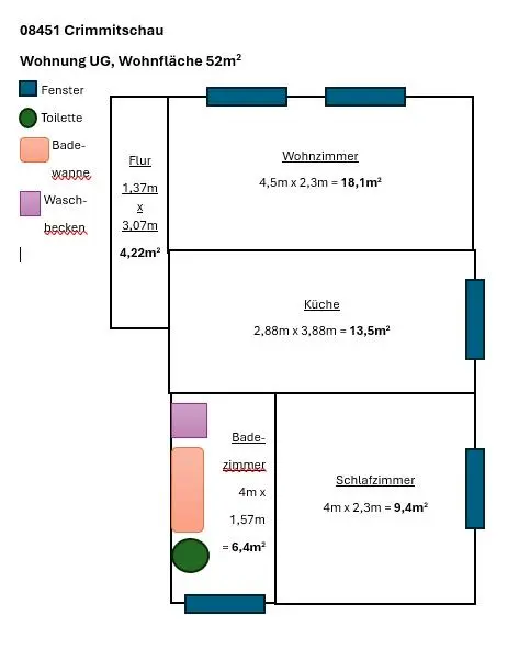 4 Zimmer Wohnung mit 94 m² in Zwickau – Bild 6