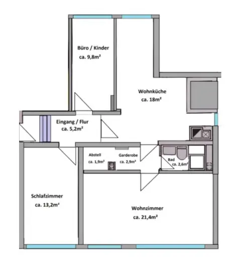 3 Zimmer Wohnung mit 75 m² in Remscheid – Bild 5