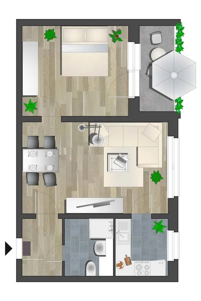 2 room apartment with 46 m² in Chemnitz – Photo 6