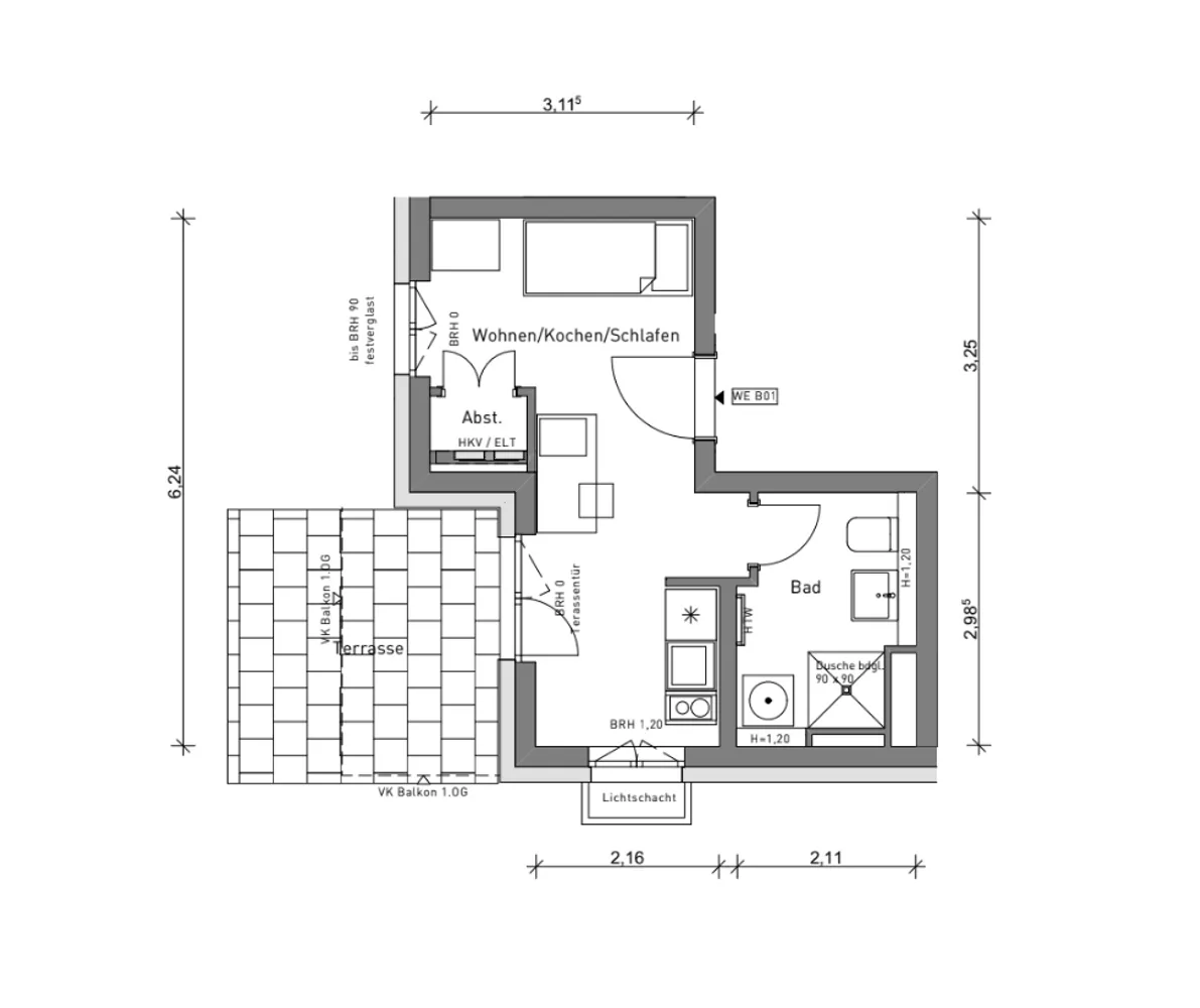 2 Zimmer Wohnung mit 29 m² in Berlin – Bild 1