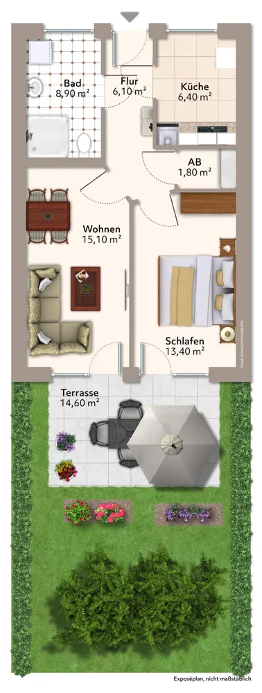 2 Zimmer Wohnung mit 57 m² in Magdeburg – Bild 1