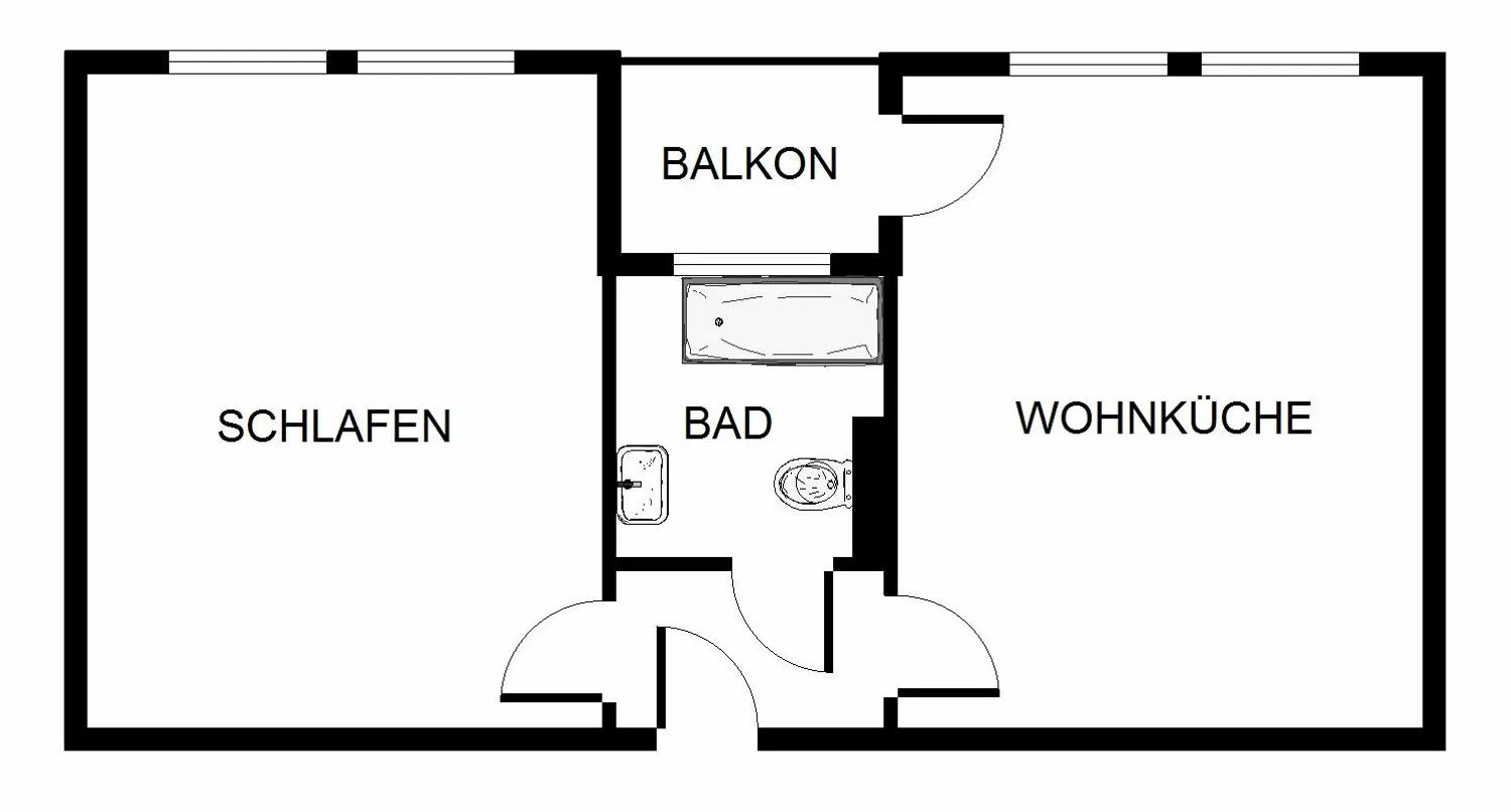 1 room apartment with 39 m² in Ludwigshafen am Rhein – Photo 2
