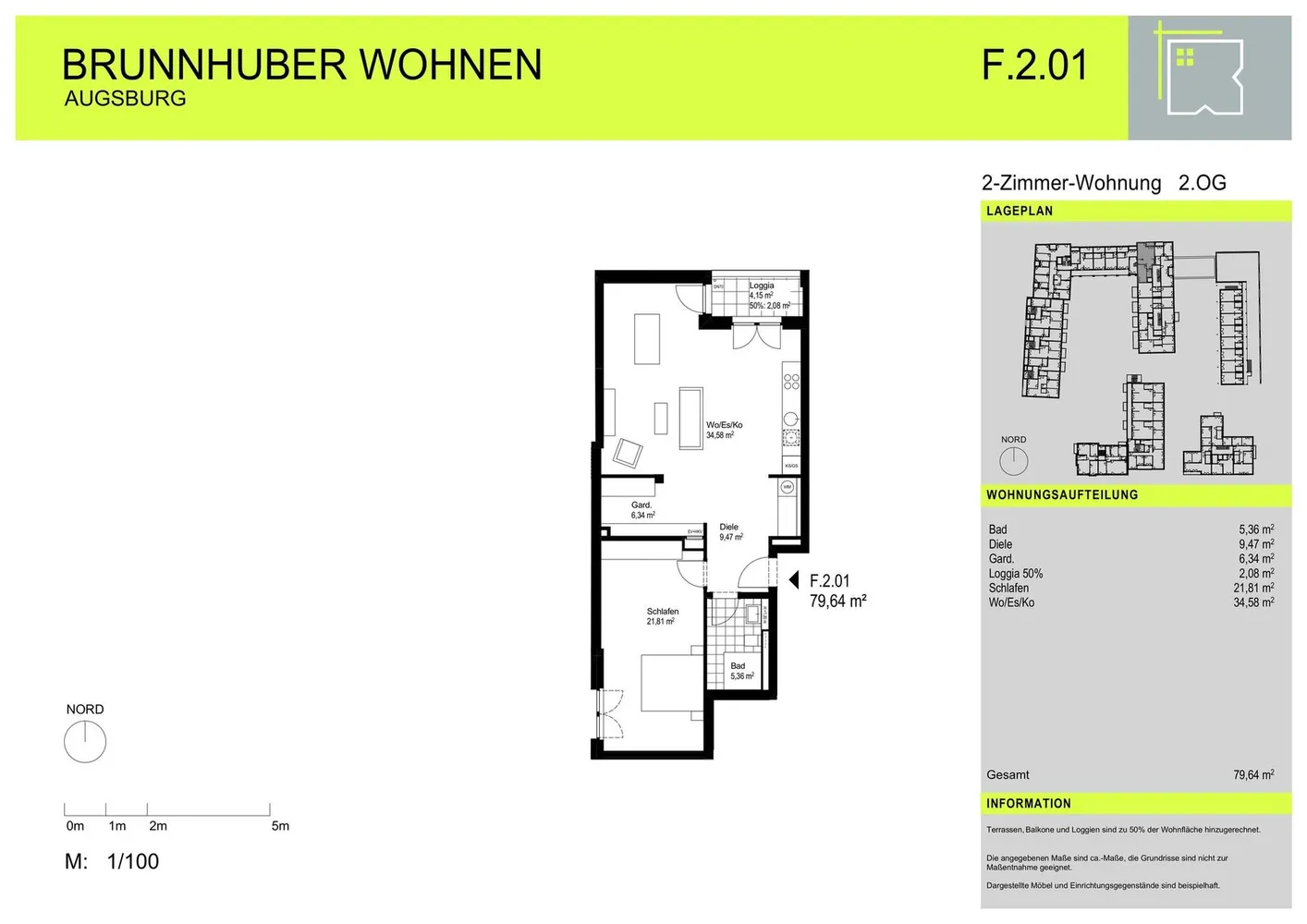 2 Zimmer Wohnung mit 80 m² in Augsburg – Bild 7