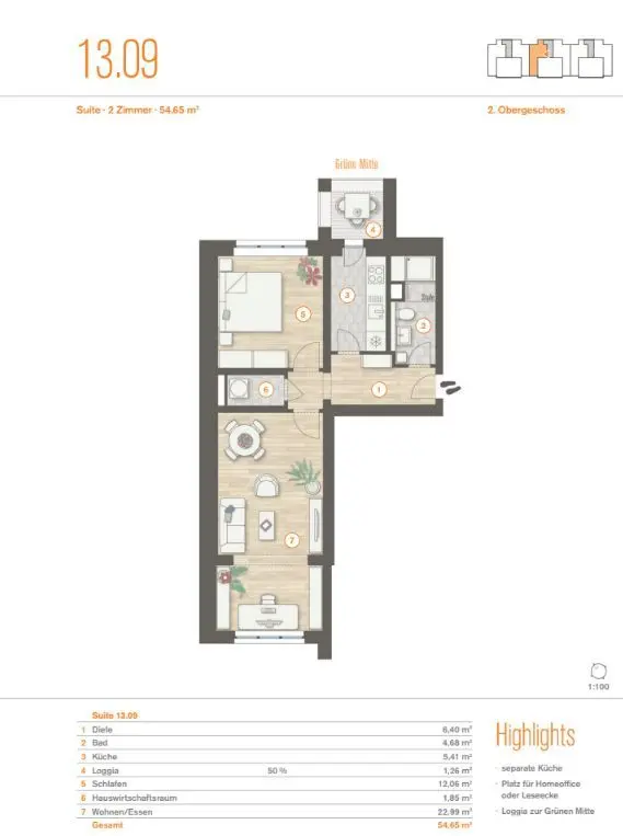 2 Zimmer Wohnung mit 55 m² in Falkensee – Bild 10
