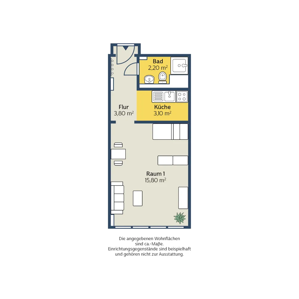 1 Zimmer Wohnung mit 24 m² in Leipzig – Bild 3
