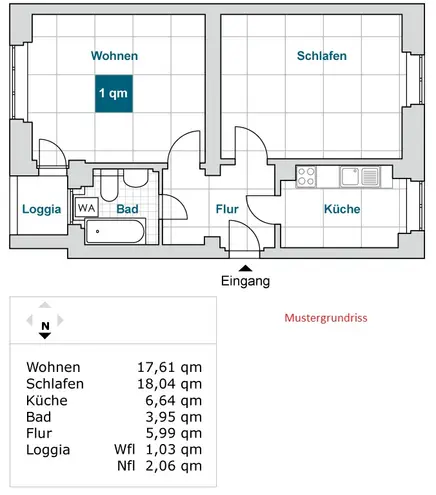 2 Zimmer Wohnung mit 53 m² in Dresden – Bild 3