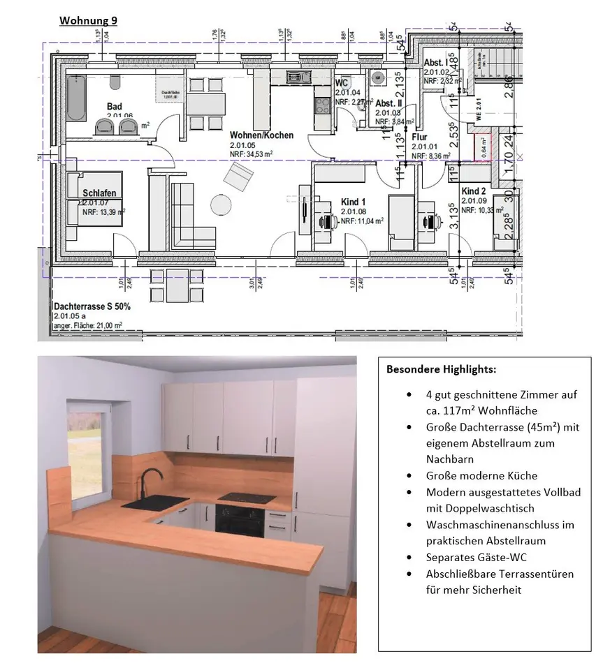4 Zimmer Wohnung mit 117 m² in Neumünster – Bild 9