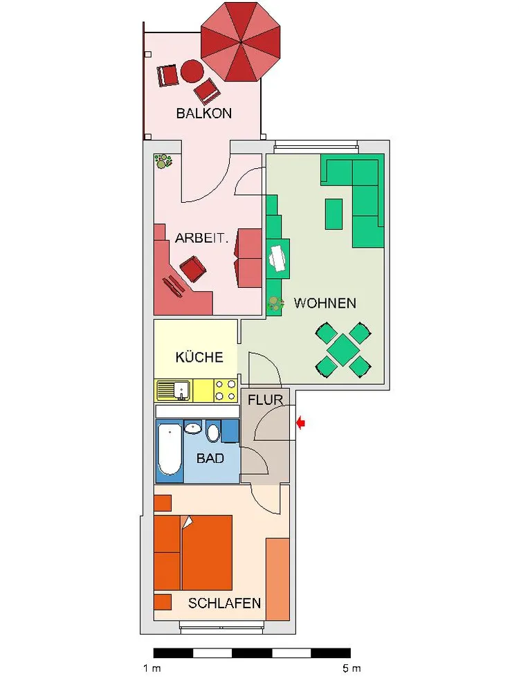 3 room apartment with 57 m² in Chemnitz – Photo 2
