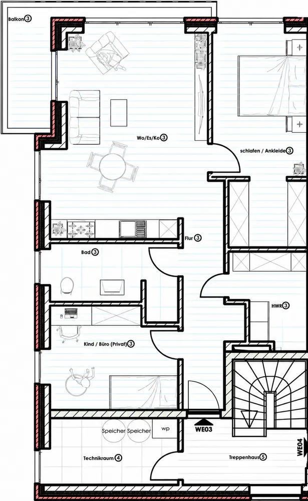3 Zimmer Wohnung mit 82 m² in Oldenburg – Bild 2