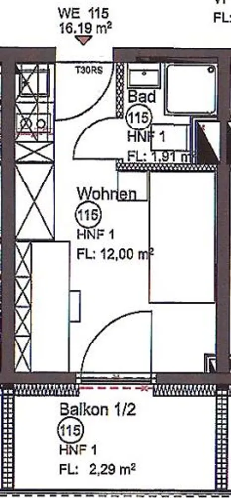 1 room apartment with 16 m² in Regensburg – Photo 5