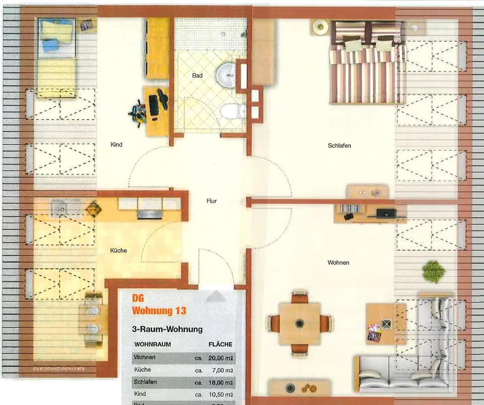 3 room apartment with 67 m² in Chemnitz – Photo 5