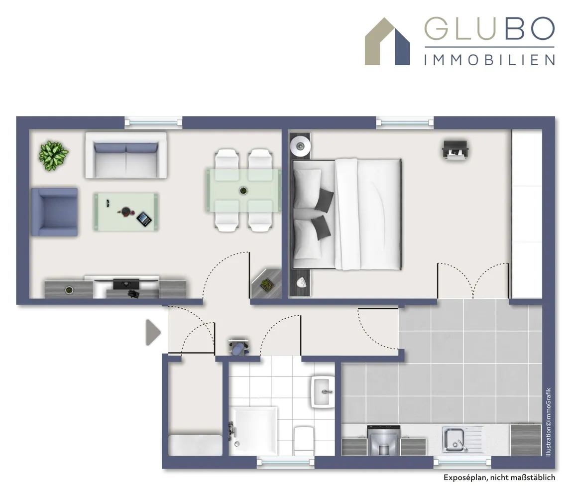 3 Zimmer Wohnung mit 50 m² in Bochum – Bild 3