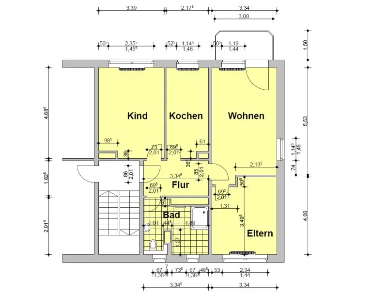 3 Zimmer Wohnung mit 73 m² in Köthen – Bild 6