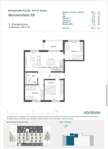 4 Zimmer Wohnung mit 82 m² in Essen – Bild 5