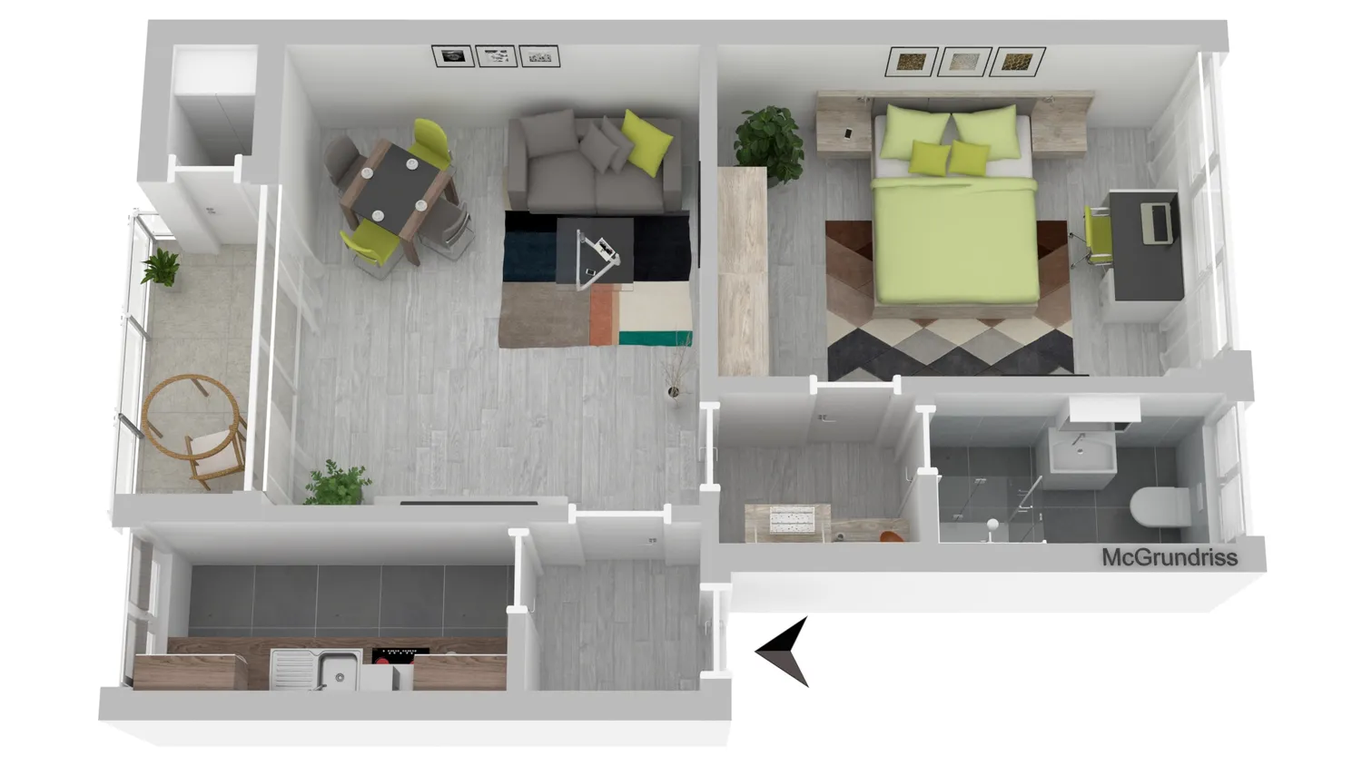 2 Zimmer Wohnung mit 46 m² in Hagen – Bild 1