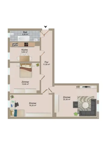 4 room apartment with 89 m² in Chemnitz – Photo 9