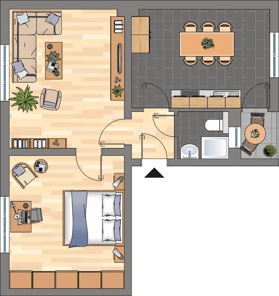 2 Zimmer Wohnung mit 59 m² in Duisburg – Bild 2