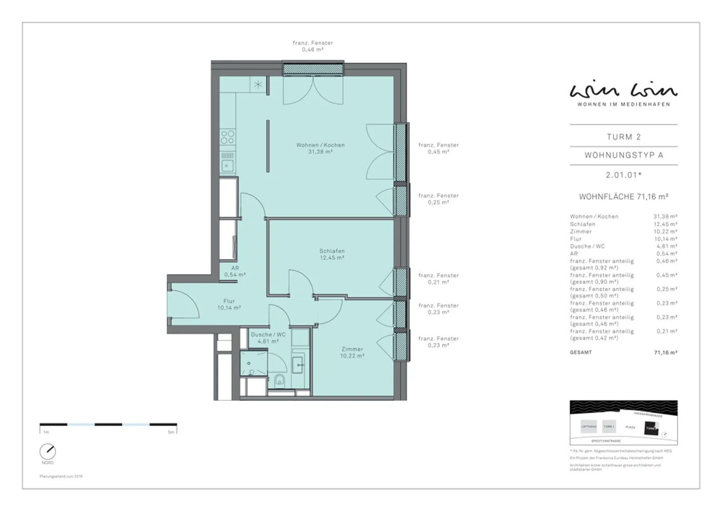 3 Zimmer Wohnung mit 71 m² in Düsseldorf – Bild 11