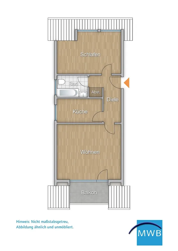 2 Zimmer Wohnung mit 60 m² in Mülheim an der Ruhr – Bild 1