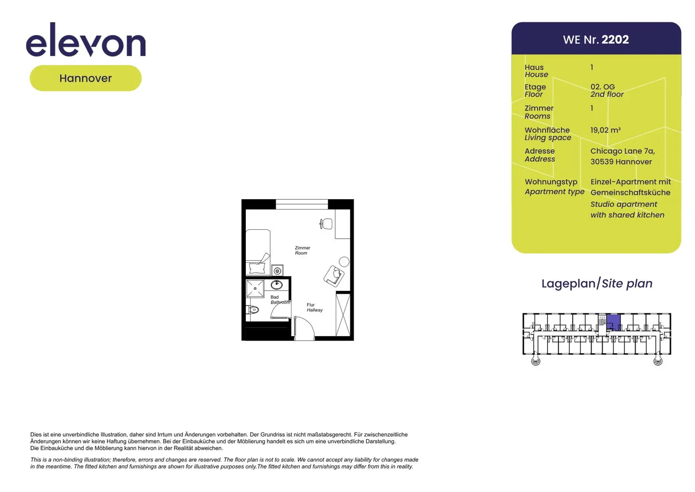 1 room apartment with 19 m² in Hanover – Photo 4